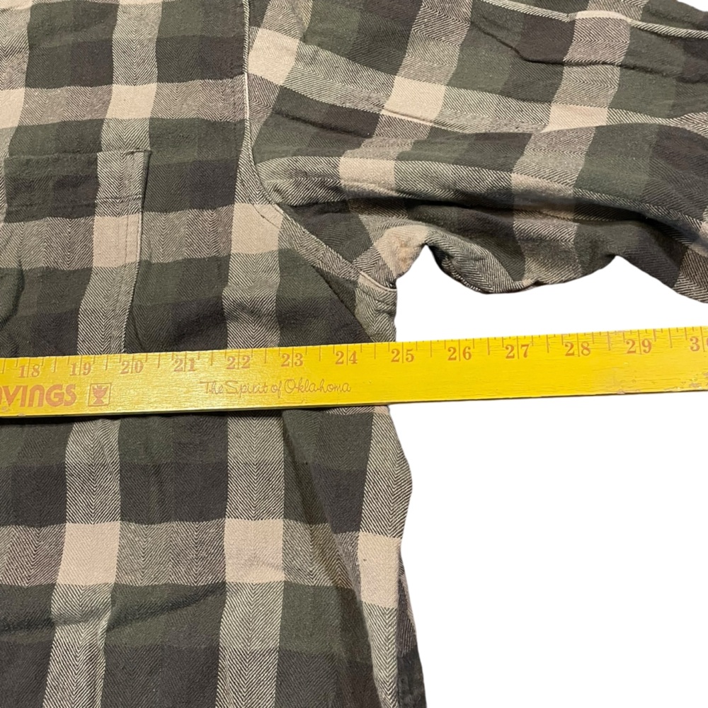3/$15 Hobbs creek mens size 2XL flannel plaid Longsleeve button down shirt green - Picture 2 of 8